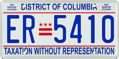 DC license plate ER5410