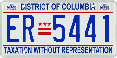 DC license plate ER5441