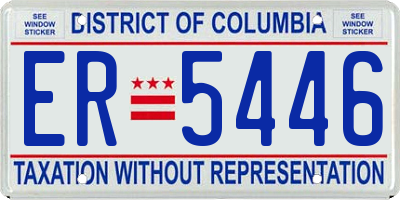 DC license plate ER5446