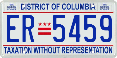 DC license plate ER5459