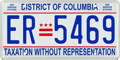 DC license plate ER5469