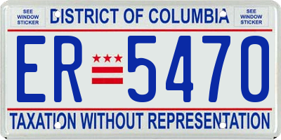 DC license plate ER5470