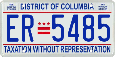 DC license plate ER5485