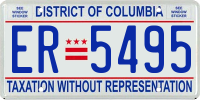 DC license plate ER5495