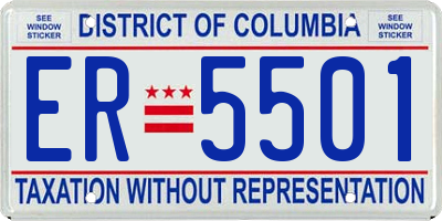 DC license plate ER5501