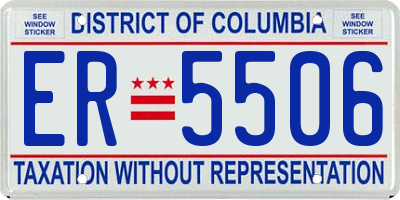 DC license plate ER5506