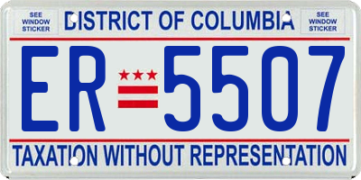 DC license plate ER5507