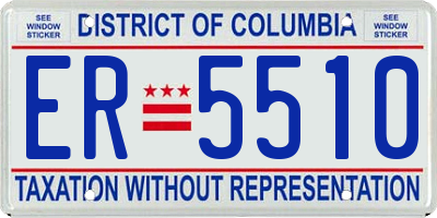 DC license plate ER5510