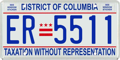 DC license plate ER5511