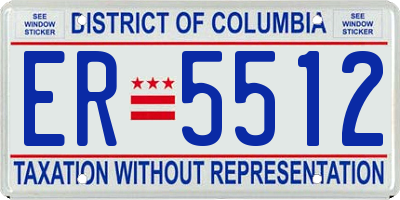 DC license plate ER5512