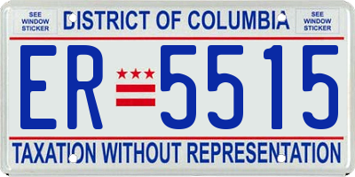 DC license plate ER5515