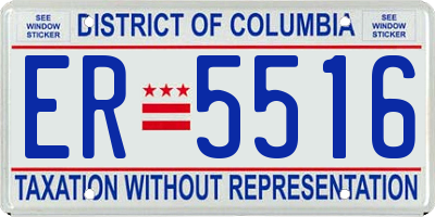 DC license plate ER5516