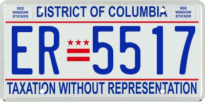 DC license plate ER5517