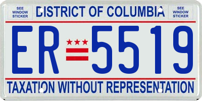 DC license plate ER5519
