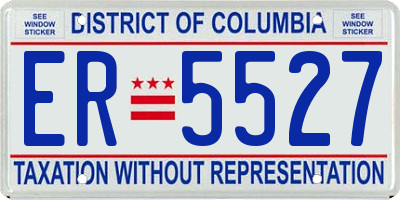 DC license plate ER5527