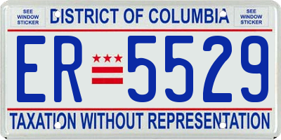 DC license plate ER5529