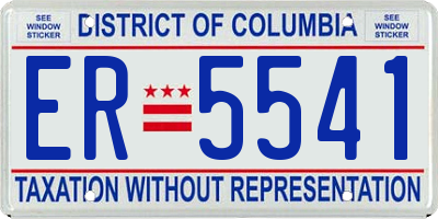 DC license plate ER5541