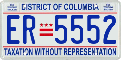 DC license plate ER5552