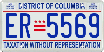 DC license plate ER5569