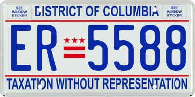 DC license plate ER5588