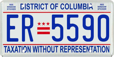 DC license plate ER5590