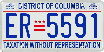 DC license plate ER5591
