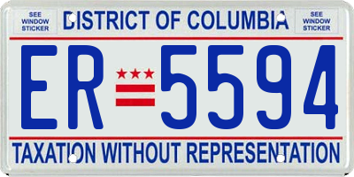 DC license plate ER5594