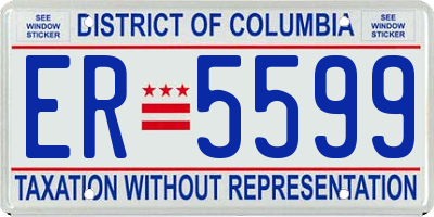 DC license plate ER5599