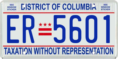 DC license plate ER5601