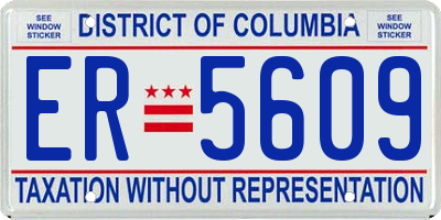 DC license plate ER5609