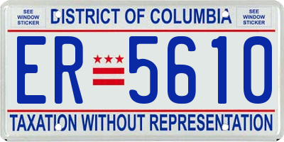DC license plate ER5610