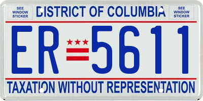 DC license plate ER5611