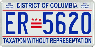DC license plate ER5620
