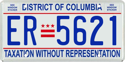 DC license plate ER5621