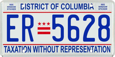 DC license plate ER5628