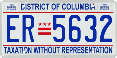 DC license plate ER5632