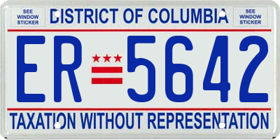 DC license plate ER5642