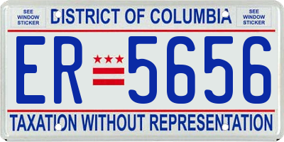 DC license plate ER5656