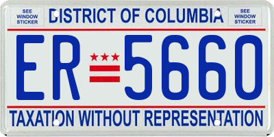 DC license plate ER5660