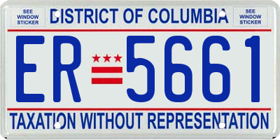 DC license plate ER5661