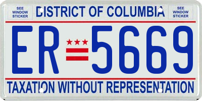 DC license plate ER5669
