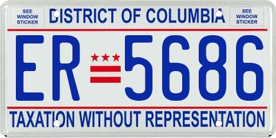 DC license plate ER5686