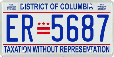 DC license plate ER5687