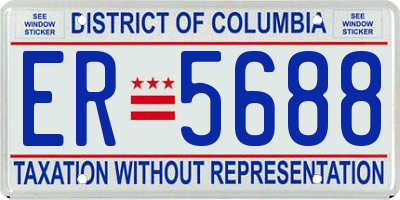 DC license plate ER5688