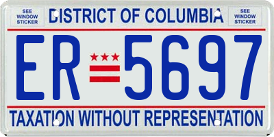 DC license plate ER5697
