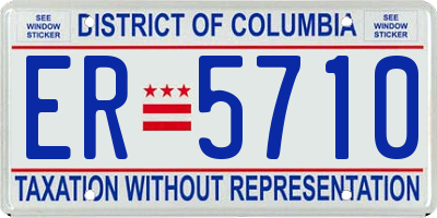 DC license plate ER5710