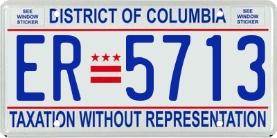 DC license plate ER5713