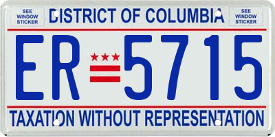 DC license plate ER5715