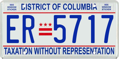 DC license plate ER5717