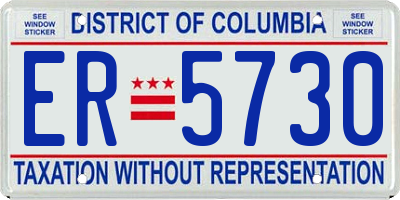 DC license plate ER5730